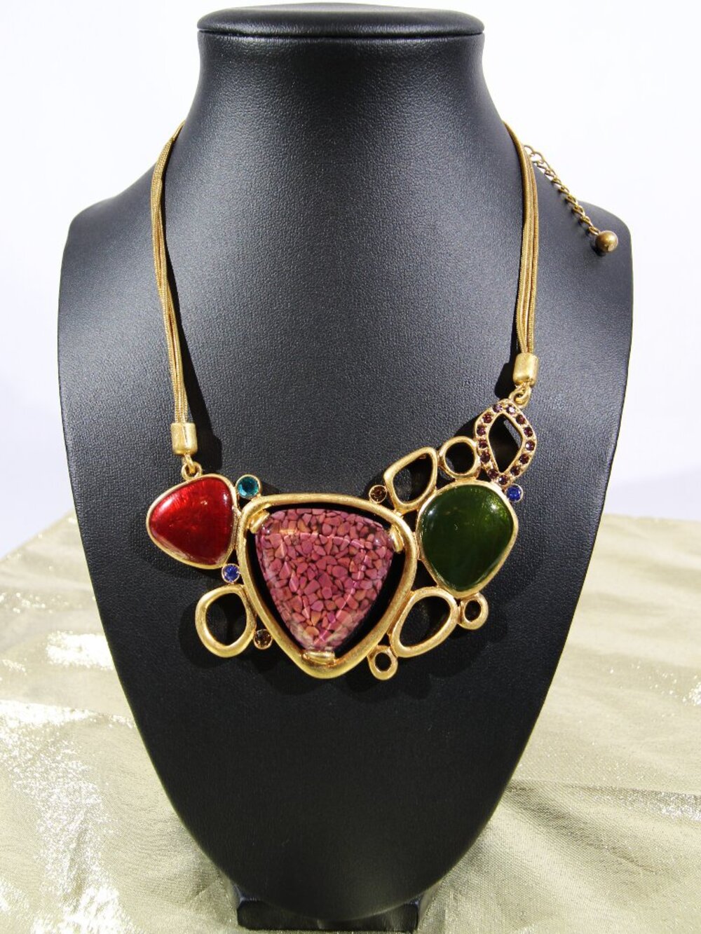 Vintage Chico's Gold Tone Statement Necklace